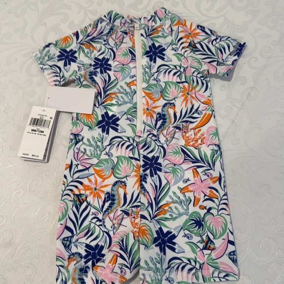 Ralph Lauren Performance Rash Guard Shortall. Size 9-12 Mo. - Picture 8 of 13